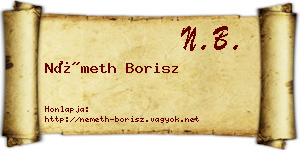 Németh Borisz névjegykártya